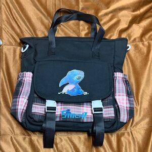 Stitch Black and Pink Women's Backpack